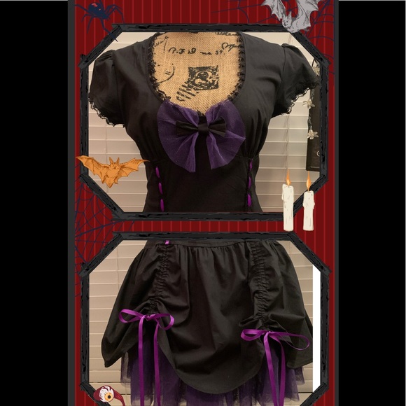Lip Service Mini Goth Lolita Tulle Dress. - Picture 4 of 7